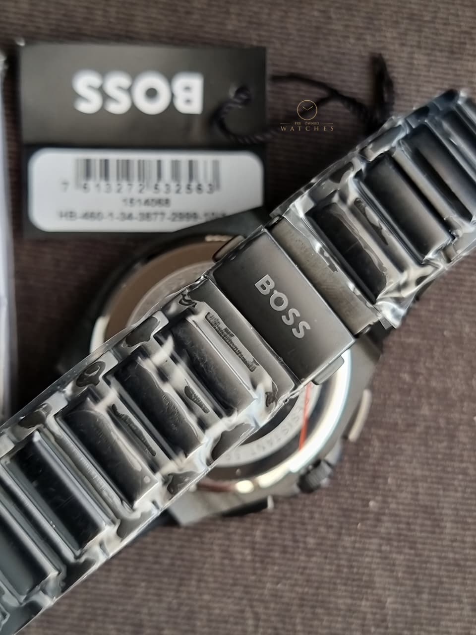 Hugo Boss Men’s Quartz Black Stainless Steel Black Dial 44mm Watch 1514068
