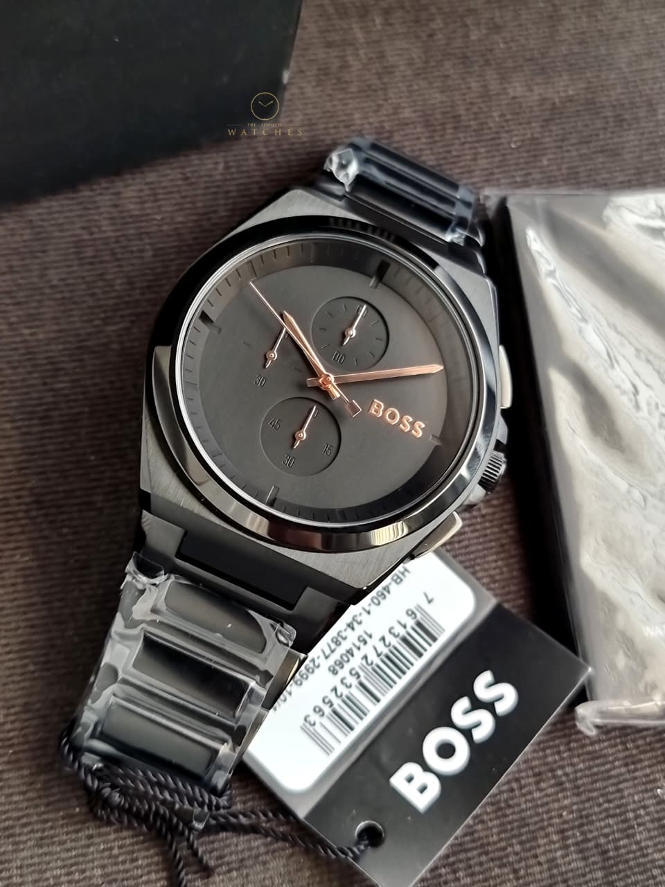 Hugo Boss Men’s Quartz Black Stainless Steel Black Dial 44mm Watch 1514068