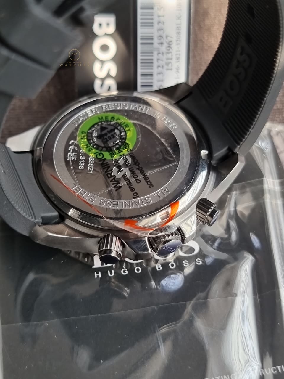 Hugo Boss Admiral Silicone Analog Men's Watch-1513967 (Green Dial Black Colored Strap)