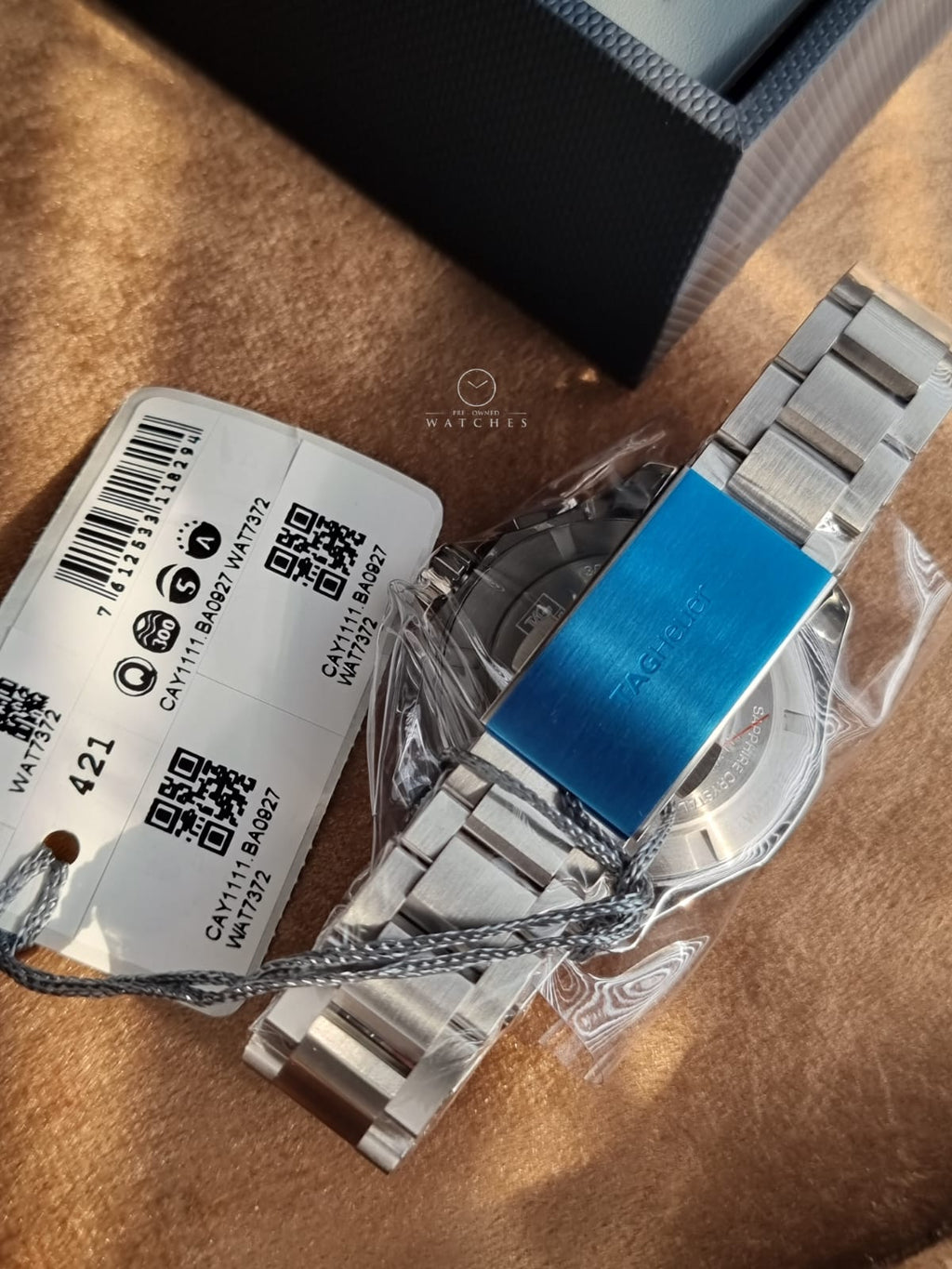 Tag Heuer Aquaracer Men’s Quartz Swiss Made Silver Stainless Steel Grey Dial 43mm Watch CAY1111.BA0927