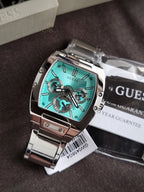 Guess Men’s Quartz Silver Stainless Steel Blue Dial 42mm Watch GW0456G4