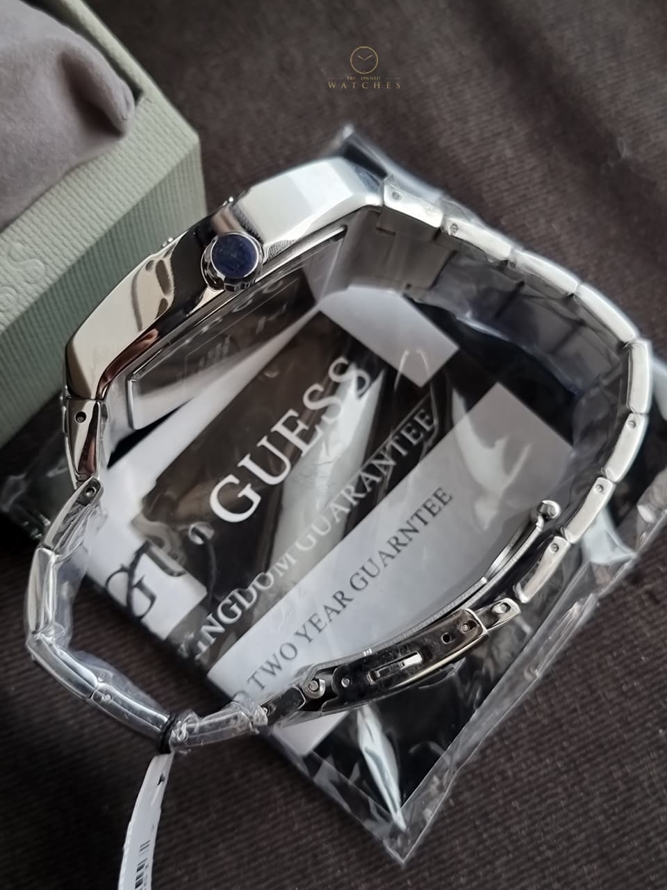 Guess Men’s Quartz Silver Stainless Steel Blue Dial 42mm Watch GW0456G4