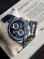 Maurice Lacroix Aikon Blue Leather Strap Blue Dial Chronograph Quartz Watch for Gents - AI1018-SS001-432-4