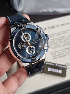 Maurice Lacroix Aikon Blue Leather Strap Blue Dial Chronograph Quartz Watch for Gents - AI1018-SS001-432-4