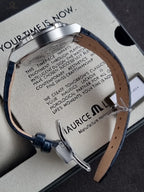 Maurice Lacroix Aikon Blue Leather Strap Blue Dial Chronograph Quartz Watch for Gents - AI1018-SS001-432-4