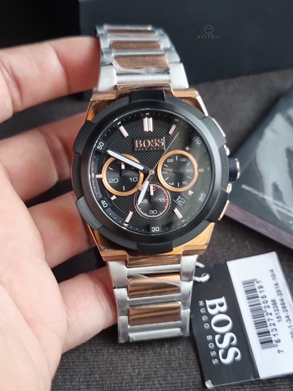Hugo Boss Men’s Stainless Steel Black Dial 46mm Watch 1513358