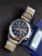 Tommy Hilfiger Men’s Quartz Two-tone Stainless Steel Blue Dial 45mm Watch 1791937