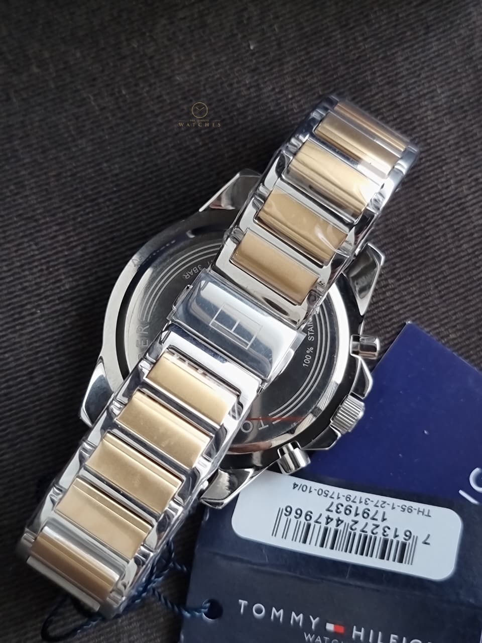 Tommy Hilfiger Men’s Quartz Two-tone Stainless Steel Blue Dial 45mm Watch 1791937