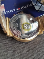 Tommy Hilfiger Men's Quartz Case and Bracelet Dressy Watch, Color: Gold Plated (Model: 1710384)