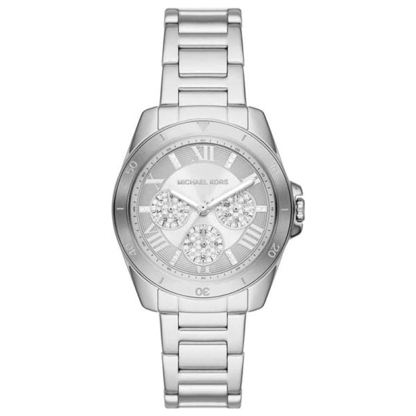 Michael Kors Women’s Quartz Silver Stainless Steel White Dial 36mm Watch MK7263 Hover Image