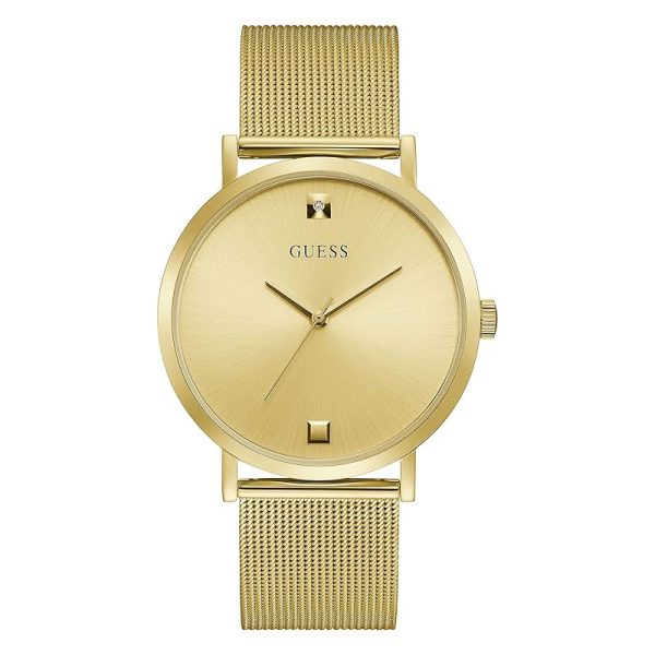 Guess Men’s Quartz Gold Stainless Steel Gold Dial 44mm Watch GW0248G2 Hover Image