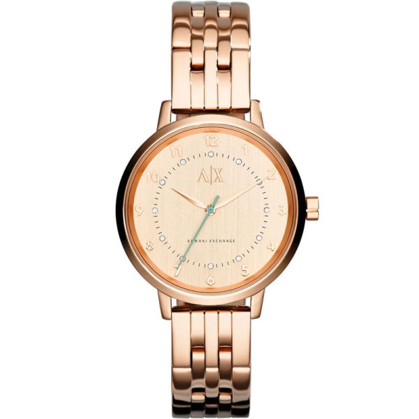 Armani Exchange Women’s Quartz Rose Gold Stainless Steel Rose Gold Dial 39mm Watch AX5362 Hover Image
