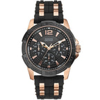 Guess Men’s Quartz Black Silicone Strap Black Dial 43mm Watch W0366G3