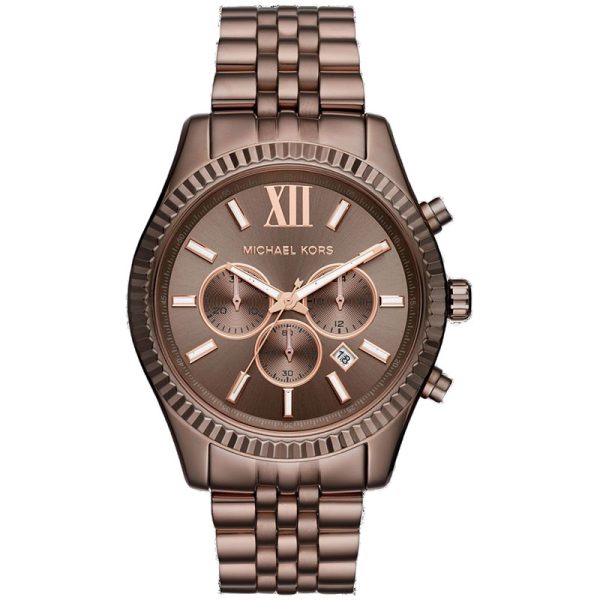 Michael Kors Men’s Quartz Brown Stainless Steel Brown Dial 44mm Watch MK8522 Hover Image