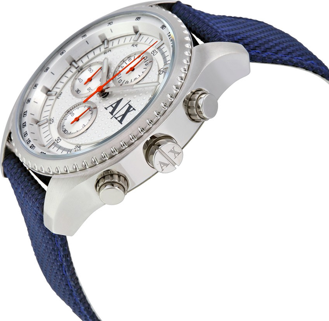 Men's Leather Chronograph Buckle Watch AX1609 Main Image