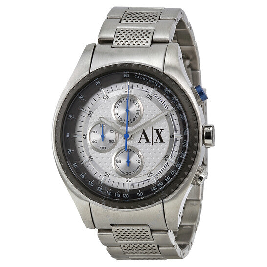 Original Armani Exchange Watch For Men The Driver Two AX1602 With Silver Dial Hover Image