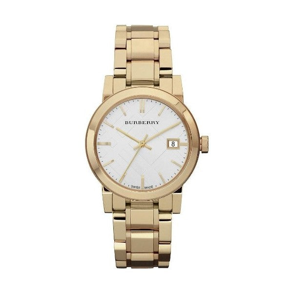 BURBERRY White Dial Gold-tone Ladies Watch BU9103 Hover Image