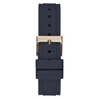 Guess Women’s Quartz Blue Silicone Strap Rose Gold Dial 36mm Watch GW0484L2
