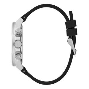 Guess Men’s Quartz Black Silicone Strap Black Dial 46mm Watch GW0583G1 Main Image