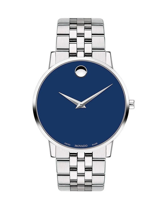 Movado Men’s Swiss Made Quartz Stainless Steel Blue Dial 40mm Watch 0607212 Hover Image