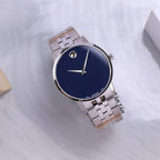 Movado Men’s Swiss Made Quartz Stainless Steel Blue Dial 40mm Watch 0607212