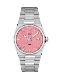 Tissot PRX Quartz Pink Dial Silver Steel Strap Watch for Women - T137.210.11.331.00 Hover Image
