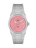 Tissot PRX Quartz Pink Dial Silver Steel Strap Watch for Women - T137.210.11.331.00
