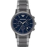 EMPORIO ARMANI Renato Gunmetal Stainless Steel Navy Blue Dial Chronograph Quartz Watch for Gents - EMPORIO ARMANI AR2505