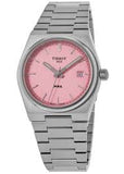 Tissot PRX Quartz Pink Dial Silver Steel Strap Watch for Women - T137.210.11.331.00