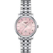 Tissot Carson Premium Lady Silver Stainless Steel Pink Dial Quartz Watch for Ladies – T122.210.11.159.00