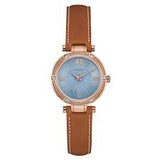 Guess Women’s Quartz Leather Strap Blue Dial 30mm Watch W0838L2