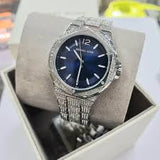 Michael Kors Women’s Quartz Silver Stainless Steel Navy Blue Dial 41mm Watch MK6990