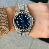 Michael Kors Women’s Quartz Silver Stainless Steel Navy Blue Dial 41mm Watch MK6990