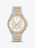 Michael Kors Women’s Quartz Two-tone Stainless Steel White Dial 45mm Watch MK9150