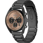 Hugo Boss TOP Black Stainless Steel Rose Gold Dial Chronograph Quartz Watch for Gents - 1514095