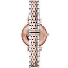 EMPORIO ARMANI Retro Two-Tone Stainless Steel White Dial Quartz Watch for Ladies - AR80035