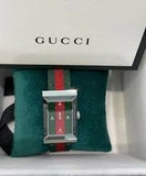 Gucci Women’s Swiss Made Quartz Red & Green Nylon Strap Red & Green Dial 21mm Watch YA147404