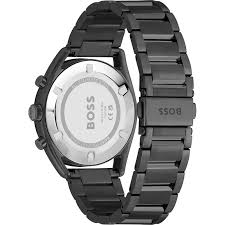 Hugo Boss TOP Black Stainless Steel Rose Gold Dial Chronograph Quartz Watch for Gents - 1514095