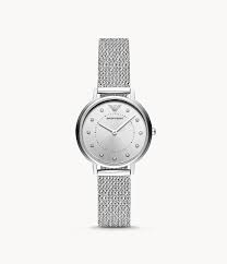 Emporio Armani Women’s Quartz Silver Stainless Steel Silver Dial 32mm Watch AR11128