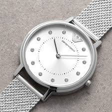 Emporio Armani Women’s Quartz Silver Stainless Steel Silver Dial 32mm Watch AR11128 Main Image