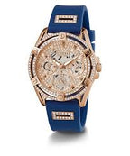 Guess Queen Collection Multi-Function Womens Analog Rose Gold Dial Coloured Quartz Watch, Round Dial with 40 mm Case Width - GW0536L5