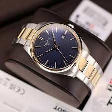 Tissot T-Classic Two-Tone Stainless Steel Blue Dial Quartz Watch for Gents - T150.410.22.041.00