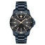 Movado 800 Series Blue Stainless Steel Black Dial Quartz Watch for Gents - 2600160