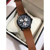 Gucci Men’s Quartz Swiss Made Leather Brown Strap Dial 44mm Watch YA126271