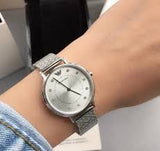 Emporio Armani Women’s Quartz Silver Stainless Steel Silver Dial 32mm Watch AR11128
