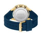 Hugo Boss Men’s Quartz Blue Silicone Strap Blue Dial 46mm Watch 1513965