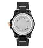 Movado 800 Series Black Stainless Steel Black Dial Quartz Watch for Gents - 2600162