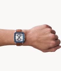 FOSSIL MULTIFUNCTION BROWN LEATHER WATCH BQ2658