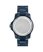 Movado 800 Series Blue Stainless Steel Black Dial Quartz Watch for Gents - 2600160