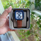 FOSSIL MULTIFUNCTION BROWN LEATHER WATCH BQ2658